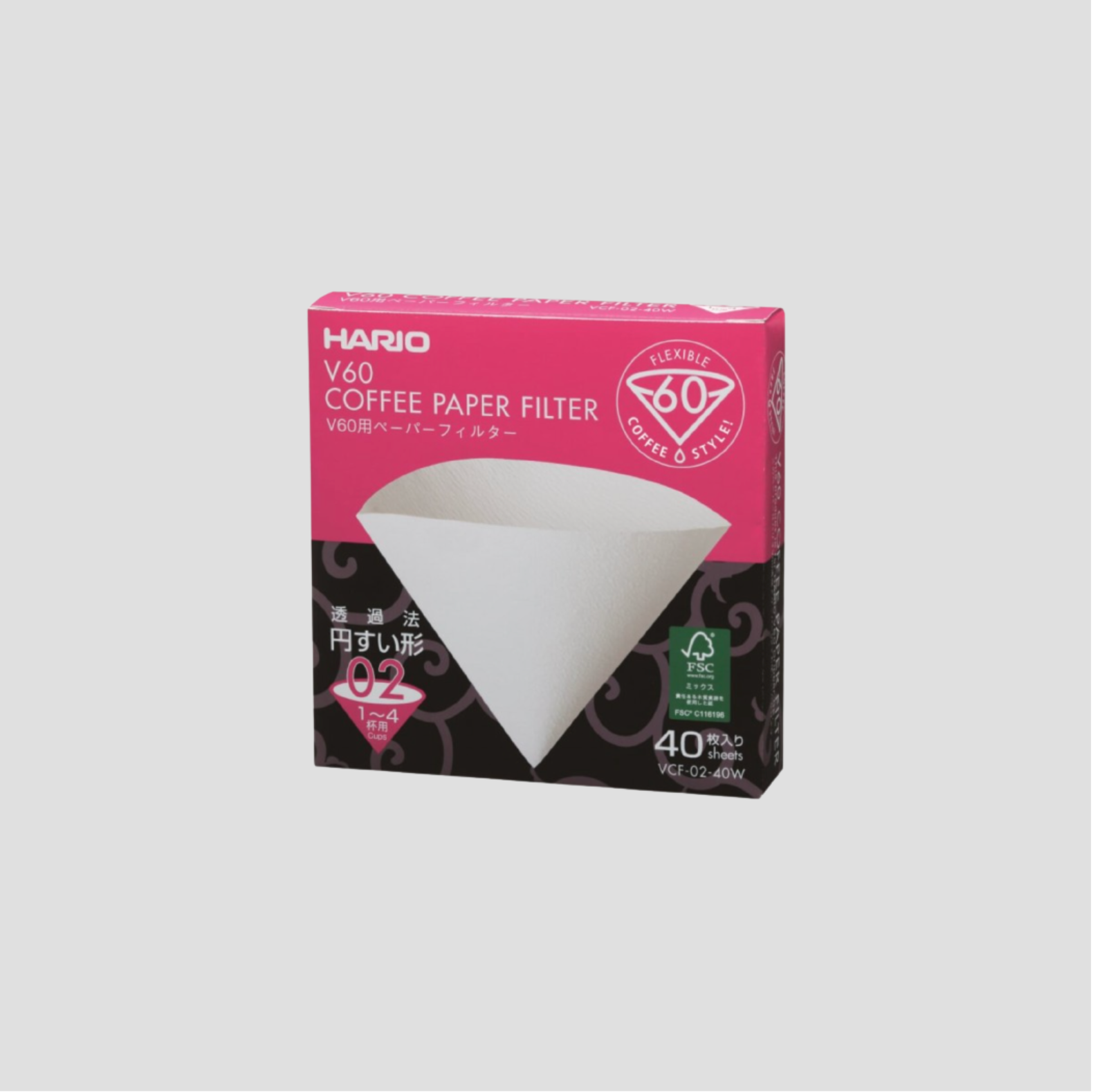  FILTER V60 02 WHITE BOX 40 UNITS